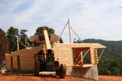 New log home construction