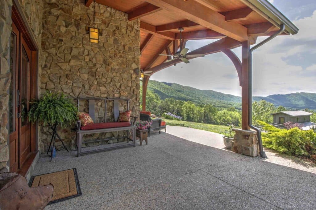 Timber frame porch