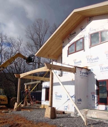 Timber framing in new home construction